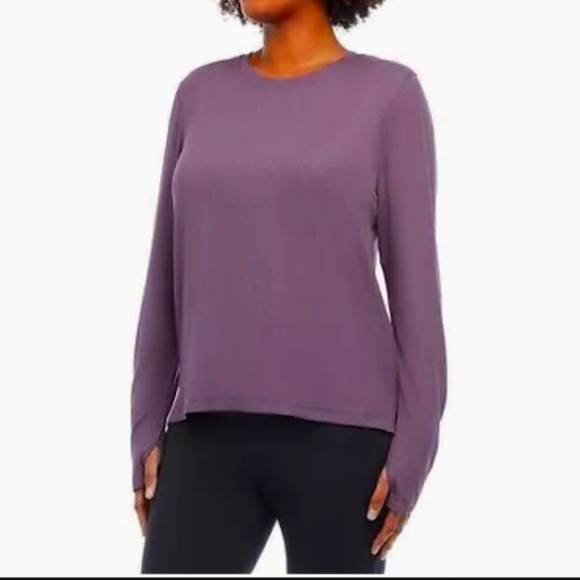 NWT-Danskin plum ribbed top-Medium - Picture 1 of 4
